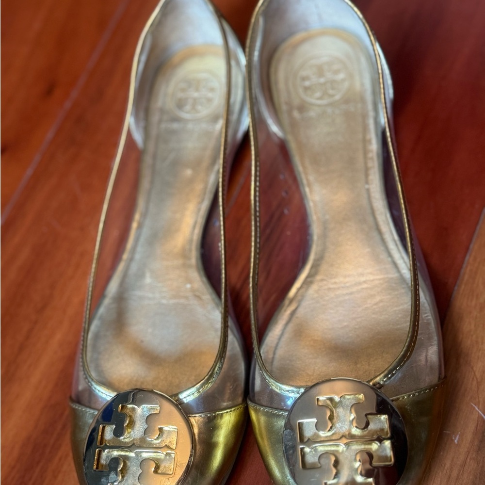 Tory Burch Metallic Gold Flats